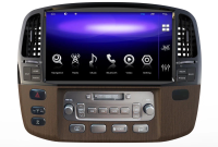 Магнитола для Lexus LX470 2002-2007 и Toyota Land Cruiser 100 (климат на цветном экране) - Carmedia KP-T1305, монитор 13.3" на Android 10, 6ГБ+128ГБ, CarPlay, 4G SIM-слот