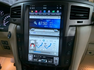 Штатная магнитола для Lexus LX 570 2007-2015 - Carmedia ZF-1819-Q6 ("Тесла-Стиль") на Android 11, 8ГБ-128ГБ 