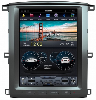 Штатная магнитола для Toyota Land Cruiser 100 2000-2007 - Carmedia ZF-1301-DSP ("Тесла-Стиль") на Android 9.0, 6-ТУРБО ядер, 4ГБ-64ГБ и встроенным DSP