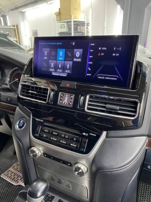 Магнитола для Toyota Land Cruiser 200 2016-2021 (без отдельного экрана климата) - Radiola RDL-LC200-High монитор 12.3" на Android 12, 8Гб+128Гб, CarPlay, 4G SIM-слот
