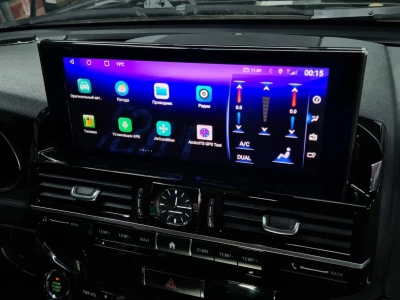 Магнитола для Toyota Land Cruiser 200 2008-2015 (климат на штатном экране) - Carmedia ZH-T1206X монитор 12.3", Android 12, 8Гб+128Гб, CarPlay, SIM-слот