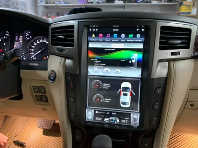 Штатная магнитола для Lexus LX 570 2007-2015 - Carmedia ZF-1819-Q6 ("Тесла-Стиль") на Android 11, 8ГБ-128ГБ 