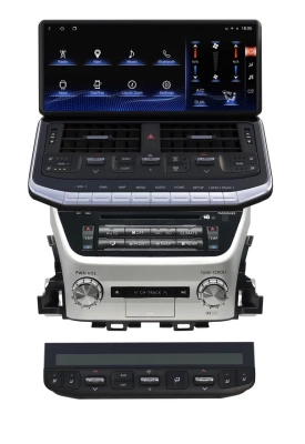 Магнитола для Toyota Land Cruiser 200 2016-2021 (без отдельного экрана климата) - Carmedia ZH-T1604 монитор 16.3", Android 13, 8Гб+128Гб, CarPlay, SIM-слот