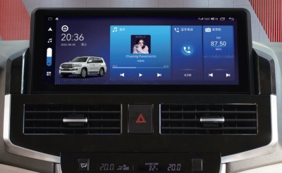 Магнитола для Toyota Land Cruiser 200 2016-2021 (без отдельного экрана климата) - Carmedia HP-T1207 монитор 12.3" на Android 12, ТОП процессор, 6Гб+128Гб, 4G SIM-слот