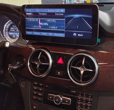 Монитор 10.25" для Mercedes-Benz GLK 2012-2015 NTG 4.5 -Carmedia MKD Android 11, 6Гб-128Гб, SIM-слот