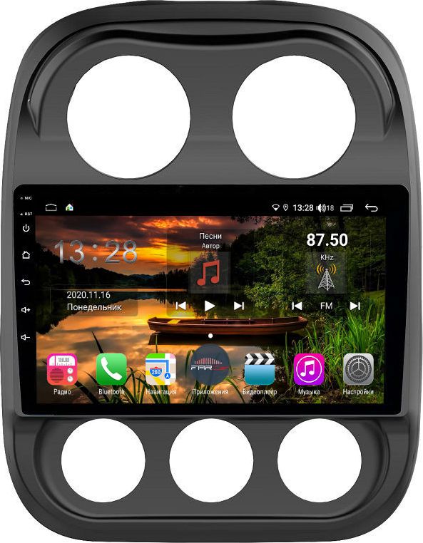 Штатная магнитола для Jeep Compass 2011-2015 - Farcar XH1078R на Android 10, ТОПОВЫЕ ХАРАКТЕРИСТИКИ, 6ГБ ОПЕРАТИВНОЙ -128ГБ ВСТРОЕННОЙ, встроен 4G модем и DSP