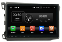 Штатная магнитола для Honda Civic 9 2012-2013 - Carmedia KD-1056-P30 на Android 9.0, до 8-ЯДЕР, до 4ГБ-64ГБ памяти и встроенным DSP