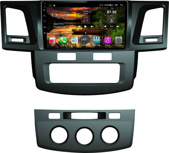Штатная магнитола для Toyota Hilux 2011-2015 - Farcar XH143R на Android 10, ТОПОВЫЕ ХАРАКТЕРИСТИКИ, 6ГБ ОПЕРАТИВНОЙ -128ГБ ВСТРОЕННОЙ, встроен 4G модем и DSP