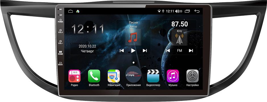 Штатная магнитола для Honda CR-V 4 2012-2015 - Farcar H469R на Android 10, 8-ЯДЕР, 4ГБ-64ГБ, встроенным 4G модемом и DSP