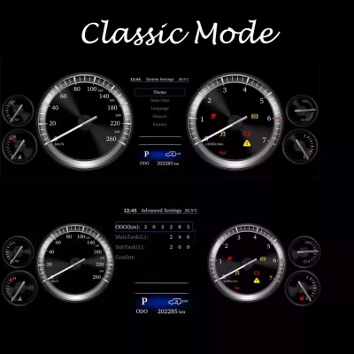 Электронная панель приборов Toyota Land Cruiser Prado 150 2017-2022 - Carmedia NH-LCD-T04 с сенсорным LCD / ЖК 12.3" экраном QLED