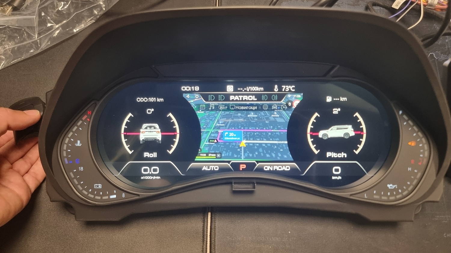 Электронная панель приборов для Infiniti QX80 / QX56 2010-2019 - Carmedia ZH-HL122 с LCD / ЖК 12.3" экраном QLED