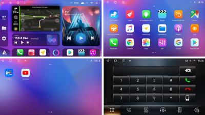 Магнитола универсальная без рамки (экран 10,3/9.5") - Farcar GX855 - Qled 2K, Android 14, ТОП процессор 7870, 6/128, CarPlay, 4G/LTE-SIM