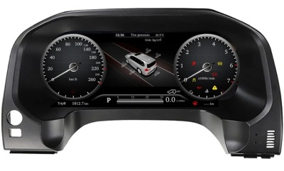 Электронная панель приборов Toyota Land Cruiser Prado 150 2017-2022 - Carmedia NH-LCD-T04 с сенсорным LCD / ЖК 12.3" экраном QLED