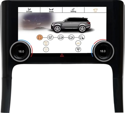 Сенсорная панель климата Range Rover Sport 2009-2013 - Radiola LCD/ЖК экран 10", съёмные боковые планки
