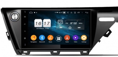 Штатная магнитола для Toyota Camry V70 2018+ (для комплектации с цветным дисплеем без навигации) - Carmedia KD-1595-P30 на Android 9.0, до 8-ЯДЕР, до 4ГБ-64ГБ памяти и встроенным DSP