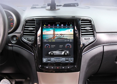 Штатная магнитола для Jeep Grand Cherokee 2013+ - Carmedia ZF-1217B-DSP ("Тесла-Стиль") на Android 9.0, 6-ТУРБО ядер, 4ГБ-64ГБ и встроенным DSP