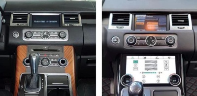 Сенсорная панель климата Range Rover Sport 2009-2013 - Carmedia ZF-2012 с 10" экраном LCD/ЖК, съёмные боковые планки