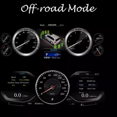 Электронная панель приборов Toyota Land Cruiser 200 2007-2015 - NH-LCD-T01 с LCD / ЖК 12.3" экраном QLED