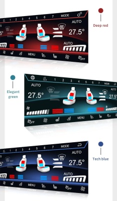 Сенсорная панель климата BMW X5 F15 2014-2018 - Carmedia ZF-5009 c LCD (ЖК) экраном 10.25"