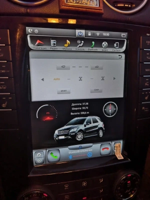 Магнитола для Mercedes-Benz ML (W164), GL (X164) 2005-2012 - Carmedia NH-1005 ("Тесла-Стиль") Android 11, 4+64Гб, CarPlay, SIM-слот