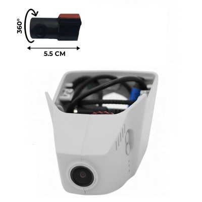 Штатный двухканальный видеорегистратор  для Volkswagen с штатной системой следования по полосам (2015+) серый / RedPower DVR-VAG9-G DUAL