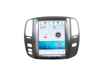 Магнитола для Lexus LX470 2002-2007 и Toyota Land Cruiser 100 (любая комплектация) - Carmedia ZF-1301-Q6 вертикальный экран в стиле "Тесла" на Android 11, 8Гб+128Гб, CarPlay, 4G SIM-слот