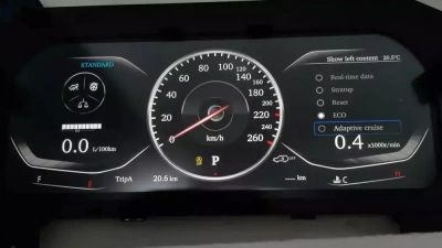 Электронная панель приборов Toyota Land Cruiser Prado 150 2017-2022 - Carmedia NH-LCD-T04 с сенсорным LCD / ЖК 12.3" экраном QLED