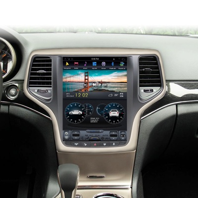 Штатная магнитола для Jeep Grand Cherokee 2013+ - Carmedia ZF-1217G-DSP ("Тесла-Стиль") на Android 9.0, 6-ТУРБО ядер, 4ГБ-64ГБ и встроенным DSP