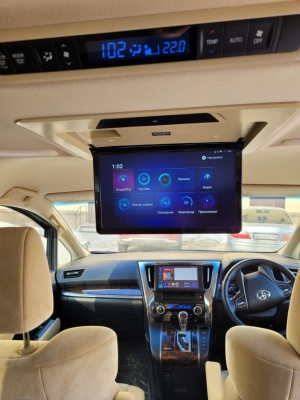 ПОТОЛОЧНЫЙ СМАРТ ТВ 15,6" С ЭЛЕКТРОПРИВОДОМ ERGO ER15AFL-AUTO ДЛЯ TOYOTA ALPHARD (1920X1080, ANDROID) БЕЖЕВЫЙ