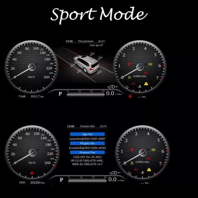 Электронная панель приборов Toyota Land Cruiser Prado 150 2017-2022 - Carmedia NH-LCD-T04 с сенсорным LCD / ЖК 12.3" экраном QLED