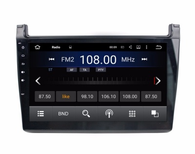 Штатная магнитола для Volkswagen Polo 5 2009-2019 - Carmedia KD-1019 на Android 9.0, до 8-ЯДЕР, до 4ГБ-64ГБ памяти и встроенным DSP