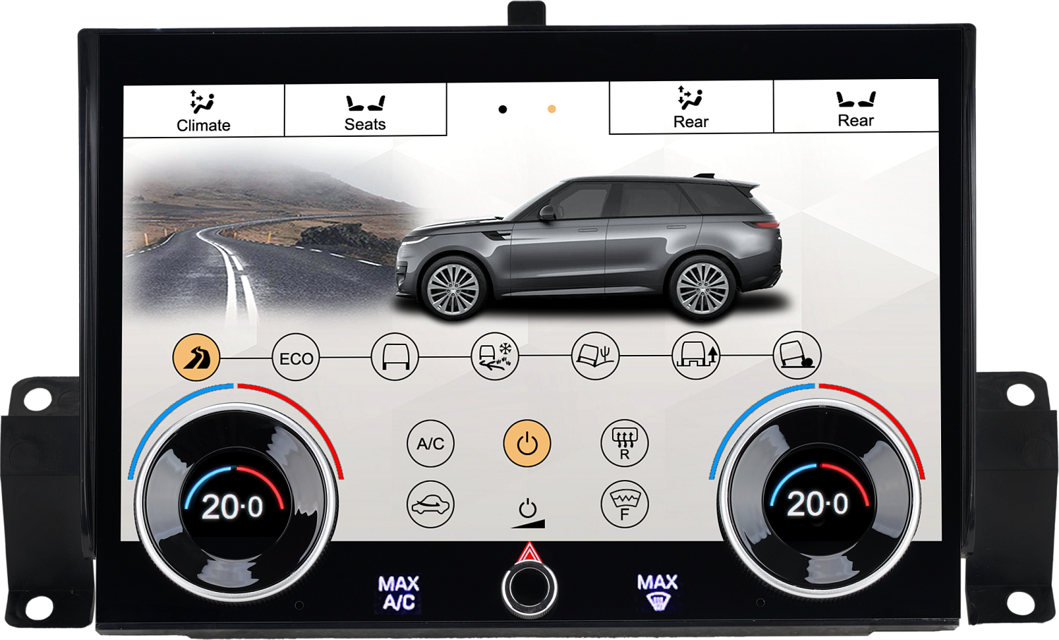 Сенсорная панель климата Range Rover Sport 2013-2017 - Carmedia ZF-5022 LCD/ЖК экран 10" без отверстия под CD