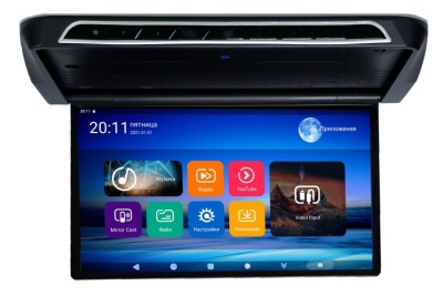 ПОТОЛОЧНЫЙ МОНИТОР / СМАРТ ТВ 15,6" С ЭЛЕКТРОПРИВОДОМ ERGO ER1560AT (1920X1080, ANDROID), ЧЁРНЫЙ