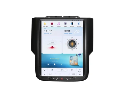 Магнитола для Dodge Ram 1500 2013-2018 - Carmedia ZF-1159-GE вертикальный экран в стиле "Тесла" на Android 13, 8Гб+128Гб, CarPlay, 4G SIM-слот