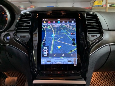 Штатная магнитола для Jeep Grand Cherokee 2013+ - Carmedia ZF-1217B-DSP ("Тесла-Стиль") на Android 9.0, 6-ТУРБО ядер, 4ГБ-64ГБ и встроенным DSP