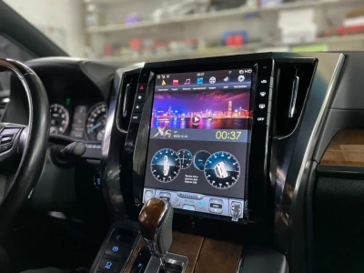 Магнитола для Toyota Alphard H30, Vellfire 2 2015-2023 - Carmedia ZF-1308L-GE монитор в стиле "Тесла" на Android 13, 8Гб+128Гб, 4G SIM-слот, CarPlay     