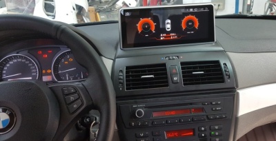 Магнитола BMW X3 (E83) 2003-2010 (вместо перчаточного ящика) - Farcar BMW2009 монитор 10.25", Android 13, 8Гб+128Гб, CarPlay, 4G SIM-слот (джойстик в комплекте)