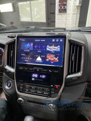 Магнитола для Toyota Land Cruiser 200 2016-2021 (без отдельного экрана климата) - Carmedia ZH-T1001 дисплей 10.1" на Android 10, 8Гб+128Гб, CarPlay, SIM-слот