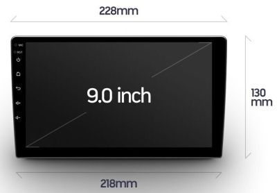 Магнитола без рамки (экран 9") - FarCar 855M на Android 12, QLED, 8-ядер, CarPlay, 4G SIM-слот