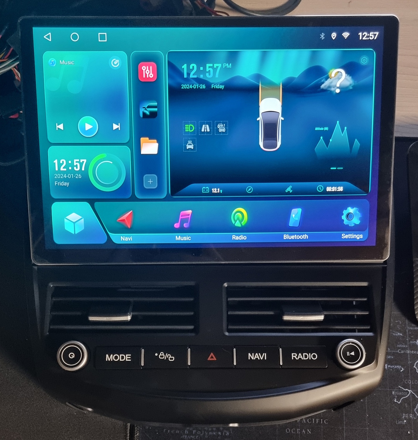 Магнитола для Ford Focus 3 2011-2019 - Carmedia KP-F1301-S10 монитор 13" 2K QLED, Android 12, 4Гб+64Гб, CarPlay, 4G SIM-слот