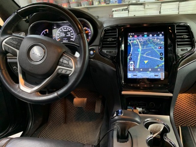 Штатная магнитола для Jeep Grand Cherokee 2013+ - Carmedia ZF-1217B-DSP ("Тесла-Стиль") на Android 9.0, 6-ТУРБО ядер, 4ГБ-64ГБ и встроенным DSP