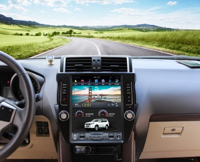 Штатная магнитола для Toyota Prado 150 2014-2017 - Carmedia ZF-1215-DSP ("Тесла-Стиль") на Android 9.0, 6-ТУРБО ядер, 4ГБ-64ГБ и встроенным DSP