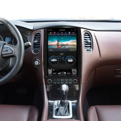 Магнитола для Infiniti EX25, EX35, EX37, QX50 2007-2017 - Carmedia ZF-1250-Q6 вертикальный экран 12.1" в стиле "Тесла" на Android 11, 8/128Гб, CarPlay, 4G SIM-слот