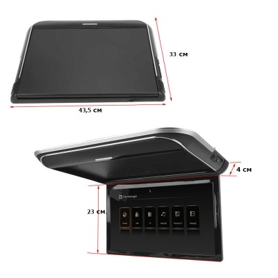 ПОТОЛОЧНЫЙ МОНИТОР 15,6" С МЕДИАПЛЕЕРОМ ERGO ER15M (1920X1080, FULLHD IPS) ЧЕРНЫЙ