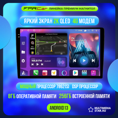Магнитола для KIA Sorento Prime 2015+ (UM) - FarCar 442M на Android 13, QLED+2K, ТОП процессор, CarPlay, 4G SIM-слот