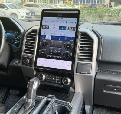 Магнитола android для Ford F-150 2015-2020 (кондиционер) - Carmedia ZF-3035-S3-GE вертикальный экран в стиле "Тесла" на Android 13, 8Гб+128Гб, CarPlay, 4G SIM-слот