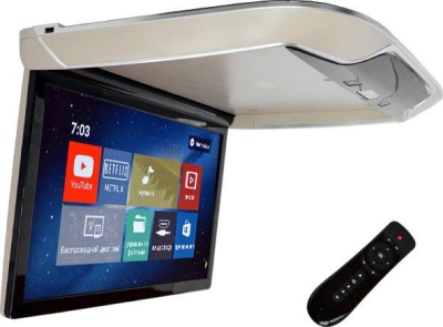 Потолочный Смарт ТВ 22" ERGO ER22AND (1920x1080, Android) серый