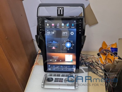 Магнитола Toyota Land Cruiser Prado 150 2017-2023 - Carmedia ZF-1805-Q6 ("Тесла-Стиль"), монитор 13.6", Android 11, 8ГБ+128ГБ, SIM-слот