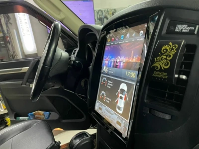 Магнитола андроид для Mitsubishi Pajero 4 2006-2023 - Carmedia ZF-1302-GE экран в стиле "Тесла" на Android 13, 8Гб+128Гб, CarPlay, 4G SIM-слот