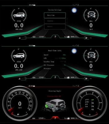 Цифровая панель приборов Mitsubishi Pajero 4 2006-2022 - Carmedia NH-LCD-M1203 с 12.3" ЖК экраном QLED